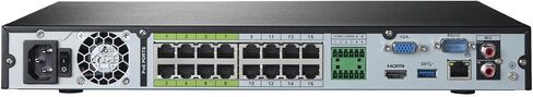 Lorex N881A38B 4K Ultra HD 32-Channel Security NVR, 16-Channel PoE Switch, and 2x4TB Hard Drives, Black (M.Refurbished) in Saudi Arabia