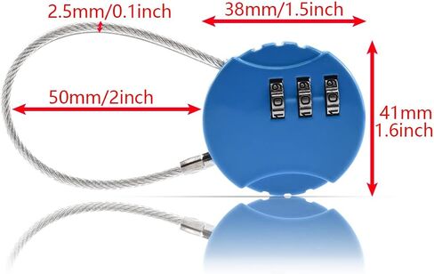 SDTC Tech 2 Pack 3-Digit Combination Lock Blue Waterproof Luggage Locks Bag Padlocks for Small Gate, Hasp Locker, School Gym Sports Locker, Fence, Tool Cabinets in Saudi Arabia