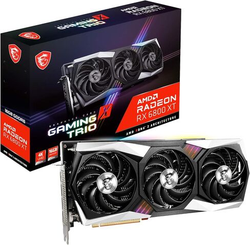 بطاقة رسومات MSI Gaming Radeon RX 6800 XT 16GB GDRR6 256-Bit HDMI/DP 2285 MHz RDNA 2 Architecture OC (RX 6800 XT Gaming X Trio 16G) in Saudi Arabia