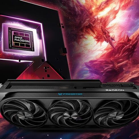 بطاقة الرسومات Acer Predator BiFrost AMD Radeon RX 7900 GRE لرفع تردد التشغيل | 16 جيجا بايت GDDR6 256 بت 18 جيجابت في الثانية | مراوح ثلاثية المفترس FrostBlade 3.0 | تي بي دي 301 وات | 1 × HDMI 2.1 و3 × DisplayPort 2.1 in Saudi Arabia