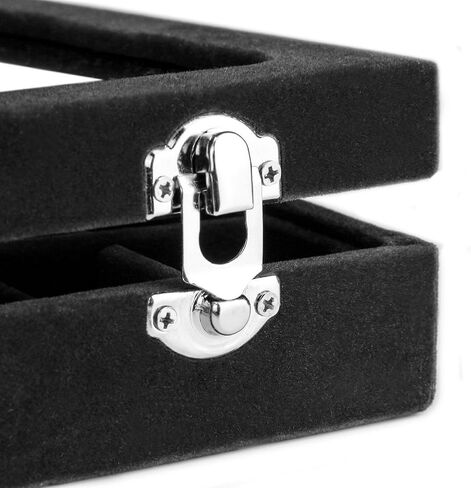 Jewelry Box Rings Organizer Tray 7 Slots Velvet Jewelry Earring Storage Box With Transparent Lid Jewelry Display Case for Girls Women (Purple) in Saudi Arabia