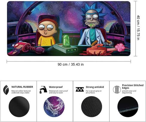 Large Gaming Mouse Pad,Computer Laptop Keyboard XXL Mouse Mat,Durable Non-Slip Rubber Base and Waterproof Smooth Surface Desk Pad(90x40 B13rikdrive) in Saudi Arabia