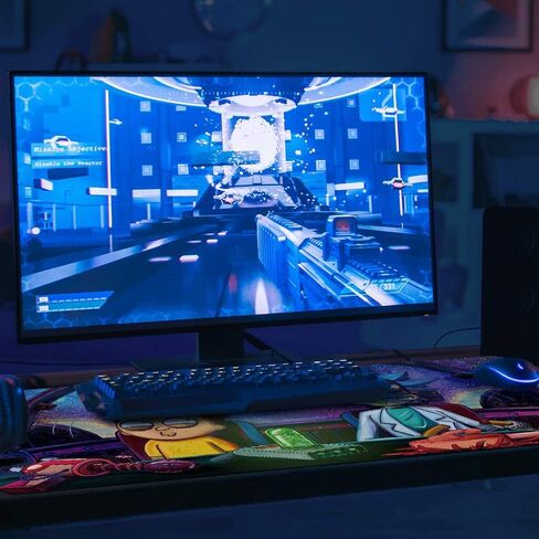 Large Gaming Mouse Pad,Computer Laptop Keyboard XXL Mouse Mat,Durable Non-Slip Rubber Base and Waterproof Smooth Surface Desk Pad(90x40 B13rikdrive) in Saudi Arabia