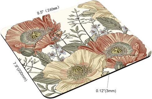 Spa Mouse Pad, Massage Stone Triplets Herbal Oil and Scent Candles Print Rectangular Mouse Pad, Non-Slip Rubber MousePads for Office Home Laptop, 9.5"x7.9"x0.12" Inch in Saudi Arabia