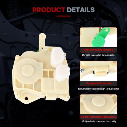 مشغل قفل مزلاج الباب CCIYU مناسب 2001-2003 لـ Acura CL، 2001-2006 لـ Acura MDX، مشغل قفل الباب الأمامي/الخلفي الأيسر + مجموعة الجانب الأيمن الأمامي/الخلفي، يستبدل # 746-362، DLA62 in Saudi Arabia