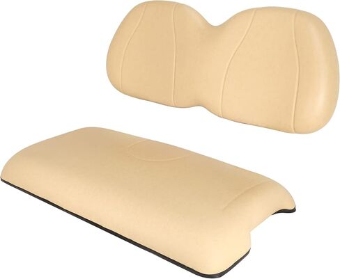 10L0L Golf Cart front Seat Cushion & Backrest for Golf Cart Club Car Precedent (2012-up) Premium Sponge Comfortable Soft (Cream) in Saudi Arabia