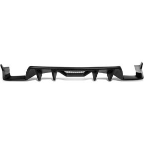 DNA Motoring BPLIP-0019 Quad Fin Rear Diffuser+2Pcs Side Valence Complete Body Kit,Black