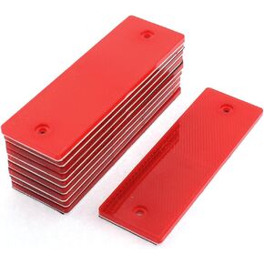 uxcell 10 Pcs Red Plastic Rectangular Stick-on Car Reflector Sticker