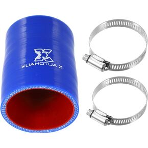 X AUTOHAUX 51-54mm 2.01"-2.13" ID Straight Silicone Reducer Hose Silicone Hose Coupler Intercooler Tube for Car Intercooler Intake Piping