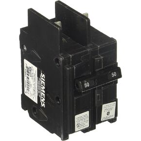 SIEMENS BQ2B050 50-Amp Double Pole 120/240-Volt 10KAIC Lug Out Breaker, COLOR