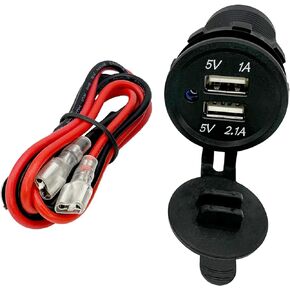 Golf Cart USB Charger Port Outlet for EZGO Club Car Yamaha Golf Car 12V