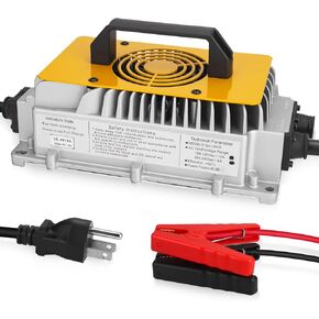 58.4V 18A LiFePO4 Battery Charger Lithium Golf Cart Battery Charger for 48V Lithium Iron Phosphate LiFePO4 Battery with Alligator Clip Waterproof IP65