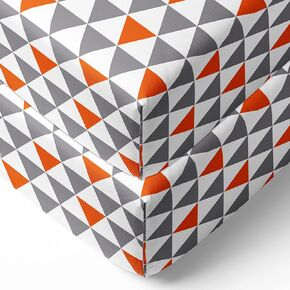 Bacati - Playful Fox Orange/Grey 2 Pack Crib Fitted Sheets (Orange/Grey Fox Print)