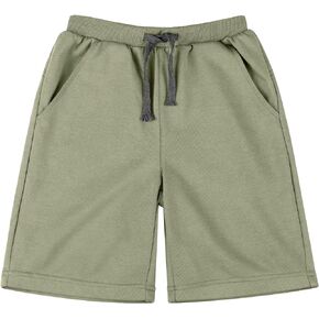 BIG ELEPHANT Kids Shorts, Boys Athletic Shorts with Pockets and Drawstring for Age 3-16 Years