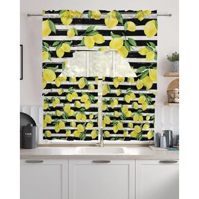 Abstract Geometric Swag Valance Kitchen Curtains, Rod Pocket Valance Curtain Panels for Bedroom Living Room Bathroom Cafe Windows, Middle Century Modern Red Black Grey Art 56''x36''