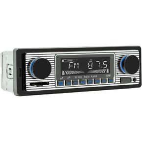 Single Din Car Radio Classic FM Radio,Bluetooth Car Stereo,Hands Free Calling, Aux-in,USB Playback,SD,Car MP3,Push to Talk Assistant,Digital Media Receiver