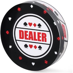 زر RUNNING HOT Acrylic Poker Dealer - ملحق احترافي على مستوى الكازينو للألعاب المنزلية والبطولات، هدايا البوكر للرجال