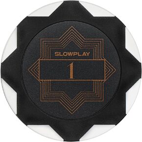 رقائق لعبة البوكر SLOWPLAY Nash Clay، 14 جرامًا من مركب الطين ثقيل الوزن، رقائق كبيرة 40 مم بكميات كبيرة، حزمة من 50 بفئة واحدة
