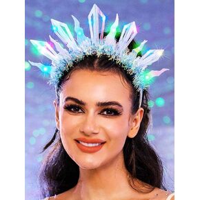 Yean Light Up Headband Glowing Headwear Led Costume Party Hair Accessories for Women and Girls