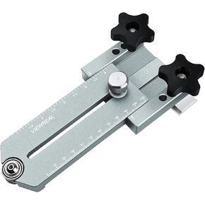 Thin Rip Jig Table Saw Accessory Safe, Repetitive Narrow Strip Cuts for Woodworking - Fits 3/8" x 3/4" Miter Slots, Ideal for Router Tables, Band Saws Durable Aluminum