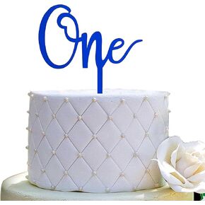 Mirror Silver Number One Cake Topper Decoration, 1st Birthday Cake Topper, One Year Birthday Party Decor for Baby, Couples and Marriage First Anniversary