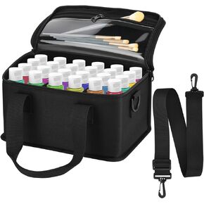 Acrylic Paint Organizer Paint Holder Bag with Handle and Shoulder Strap for Craft Hobby Paint Storage, Acrylic Paint Storage Craft Paint Storage, Paint Case for Apple Barrel & Other Brand Paint
