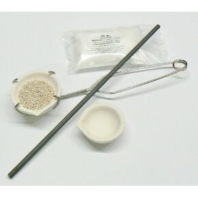 JTS Melting Kit Gold & Silver Italian Crucibles Set Whip Handle Carbon Rod Borax Torch Melt Scrap