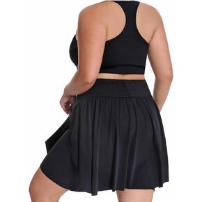Seawhisper Womens 2 in 1 Plus Size Shorts Casual Active Skort Skirts for Women 12-26 Plus