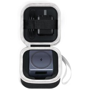 Case Compatible with Anker 3-in-1 Cube MagSafe Charger 15W Max Fast Charging Stand, Power Station Storage Holder for USB-C Cable (Box Only) Black