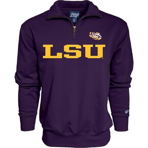 Blue 84 Men's LSU Tigers Quarter Zip Sweatshirt Team Color, Team Color, Large