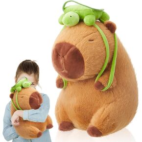 13 Inch Capybara Stuffed Animals Capybara Plush Toy Soft and Comfortable Brown Doll Pillow for Girls and Boys, Home Decoration, Birthday Gift(Snot)