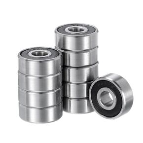 10pcs Deep Groove Ball Bearings - [1/4" x 3/4" x 9/32"] Chrome Steel Balls for Motors Machine Tool Gearboxes Bearing Use, Double Sealed ABEC1