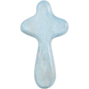 Hand Held Pocket Wood Cross Travel Religious Accessory, 4 Inches