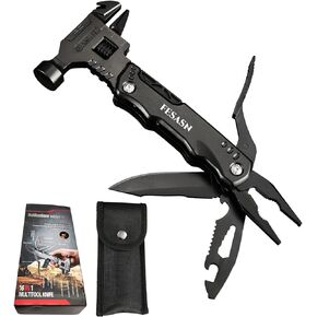 Upgraded Adjustable Wrench Multi tool Hammer,18-in-1 All in One Survival Tools Mini Multitool Pliers for Adults Him Boyfriend Husband Grandpa Women Birthday Valentines Fathers Gift