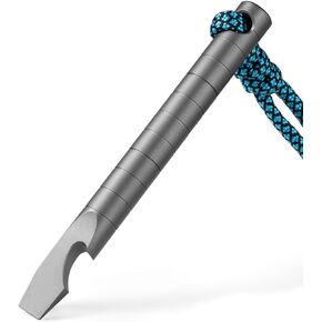 TISUR Keychain Pry Bar, Titanium Mini EDC Prybar Multitool with Bottle Opener, Pocket Small Keychain Tools for Every Day Carry(Black-Mini)
