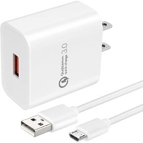 شاحن حائط سريع TPLTECH للشحن السريع 3.0 لجهاز TracFone LG Rebel 4 LTE L212VL/L211BL/237C/530G/Power L22C/Ultimate، LG G3 G4 V10 K10، Phoenix 2 K350N 3 4/K4، LG Rebel 2 X210/Rebel 3 L158VL Micro USB حبل in Kuwait