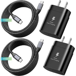 Dayaoncy 30 Watt USB C for iPhone 15 Charger Fast Charging, 30W USB C Fast Charger Block Type C Wall Charger & 10FT Nylon USB C to USB C Charging Cable Compatible with iPhone 15 Pro Max Plus, Samsung