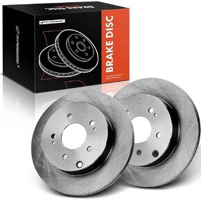A-Premium 11.18 inch (284mm) Rear Vented Disc Brake Rotors Compatible with Select Mitsubishi Models - Eclipse 2006-2012 3.8L, Galant 2007-2009 3.8L, 2-PC Set