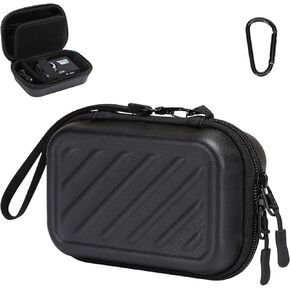 MOSISO Digital Camera Case Compatible with KODAK PIXPRO FZ45/FZ55, Hard Travel Carrying Case Compatible with Canon PowerShot ELPH 180/190, Waterproof Small Camera Case with Wrist Strap&Snap Hook,Black