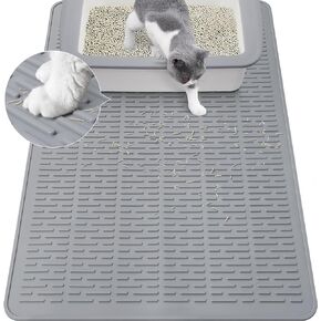 Coomazy Cat Litter Mat Litter Trapping Mat, Silicone Waterproof Litter Mat, Easy Clean Cat Litter Catcher Mat