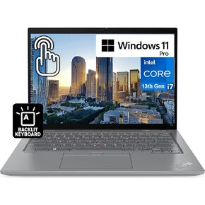 Oemgenuine Lenovo Thinkpad T14 Gen 4 Touchscreen 14" Display, Intel 10 Core i7-1355U, 32GB DDR5, 512GB NVMe, WiFi 6, BT, Backlit KB, FP, HD Webcam, Win 11 Pro, 3 YR, Business Laptop