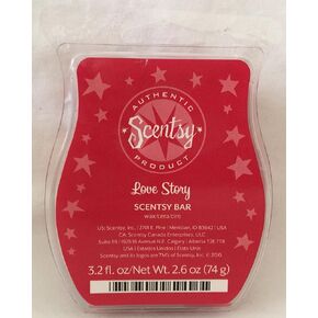 Scentsy, Love Story, Wickless Candle Tart Warmer Wax 3.2 Fl Oz, 8 Square