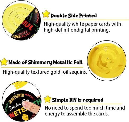 30 قطعة من زخارف الدوامات المعلقة من Juneteenth، تاريخ أسود، شهر أسود، مهرجان أمريكي أفريقي، يوم الاستقلال، يوم الحرية، علامة وطنية لمستلزمات ديكورات الحفلات in Kuwait