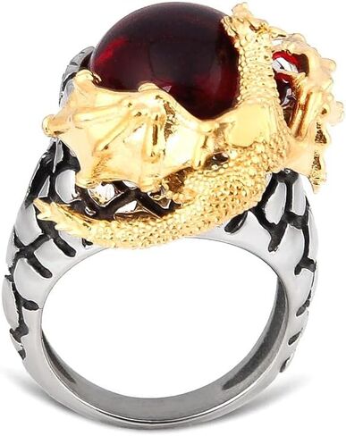 خاتم BAVIPOWER Dragon Claw من الفولاذ المقاوم للصدأ بتصميم عصري رائع للرجال in Kuwait