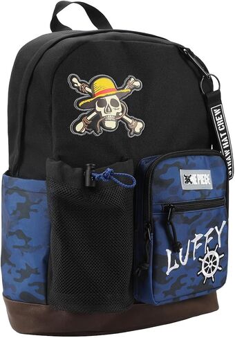 One Piece Live Action Straw Hat Pirates Logo & Luffy Badge Black Hydration Backpack in Saudi Arabia