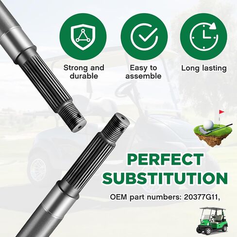 Golf Cart Rear Axle Shaft with Bearing Seal Kit Driver Side or Passenger Side Compatible with EZGO Electric Models 1994-2013 OEM 20377G11 Replacement Parts Accessories in Saudi Arabia