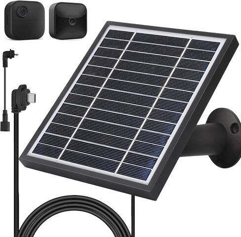 لوحة شمسية iTODOS لـ Blink Outdoor 4 (الجيل الرابع)/(الجيل الثالث) وBlink XT XT2، كابل شحن طاقة خارجي بطول 11.8 قدم وحامل قابل للتعديل، سبائك ألومنيوم مقاومة للطقس قوية ومضادة للشيخوخة in Kuwait