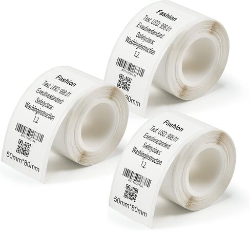 3 Roll Q21 Label Maker Paper 30 * 20mm 1.18" x 0.78" 320 Labels/Roll Black on White Thermal Paper… in Saudi Arabia