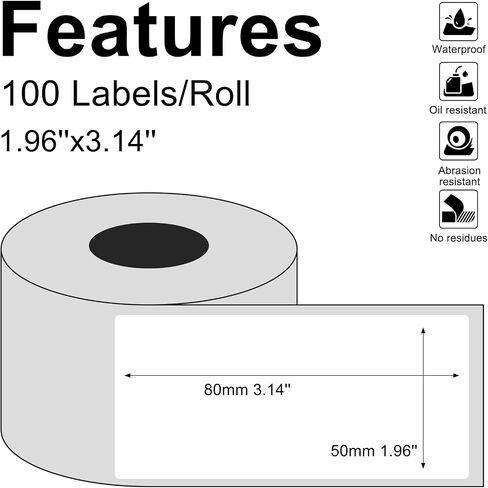 3 Roll Q21 Label Maker Paper 30 * 20mm 1.18" x 0.78" 320 Labels/Roll Black on White Thermal Paper… in Saudi Arabia