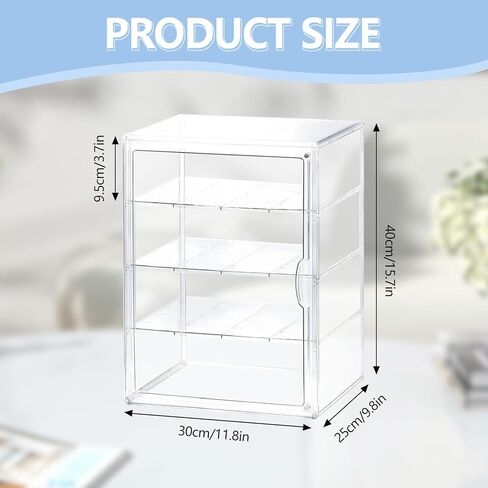 علبة عرض أكريليك صندوق عرض أكريليك مع 3 لوحات مقسمة للأحذية والكعك واللعبة والكتاب ونماذج السيارات والشخصيات القابلة للجمع in Kuwait